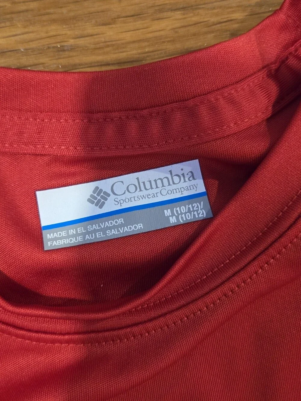 Columbia Youth Medium Red Performance Tee American Flag Graphic Size 10/12